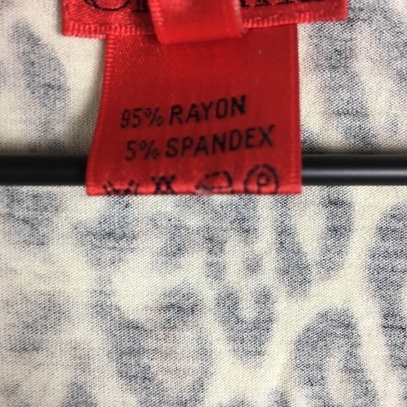 V CRISTINA Top Blouse Leopard Animal Print 3/4 Sleeves Metallic Mob Wife Medium - Picture 7 of 7